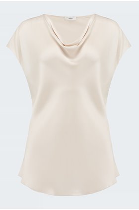 cowl neck blouse in fennel