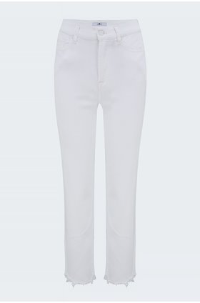 logan stovepipe straight jean in white