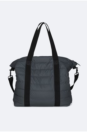 quilted tote bag in slate