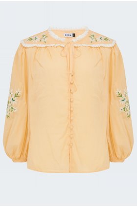 ren blouse in apricot daisy