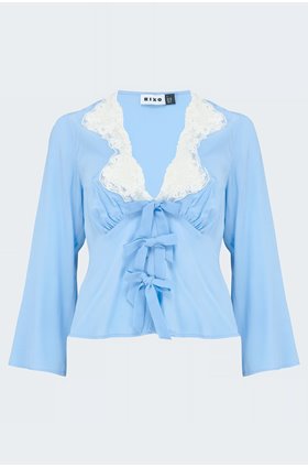 rochelle blouse in sky