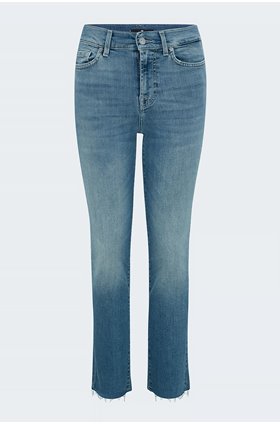 straight crop secret jean in light blue