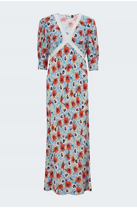 gemma dress in red pansy
