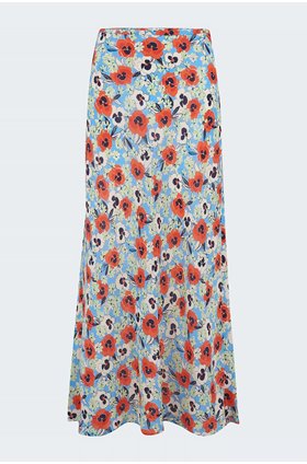 kelly skirt in red pansy