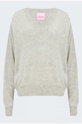 malibu v 2.0 jumper in fluffy grey