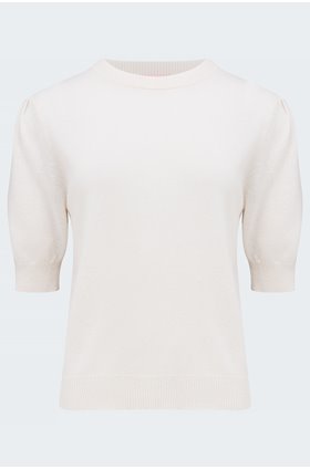 hatia puff sleeve jumper in organic white