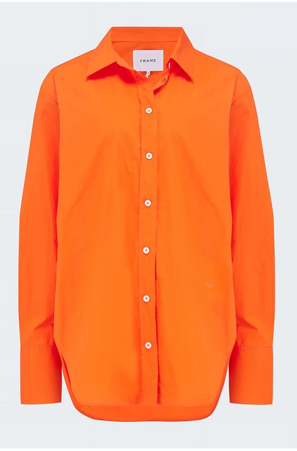 oversized shirt in orange crush