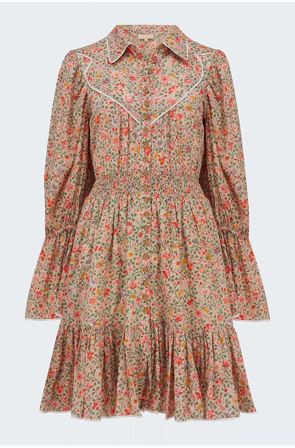 mini dress in blooming