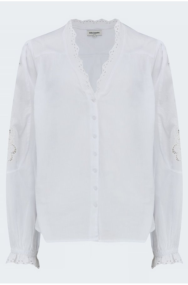 charles blouse in white