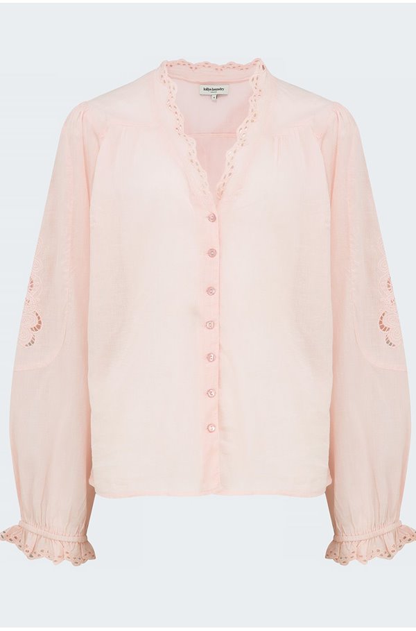 charles blouse in dusty rose