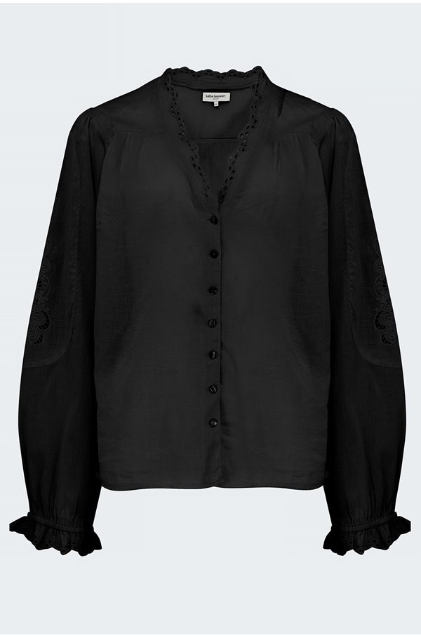 charles blouse in washed black