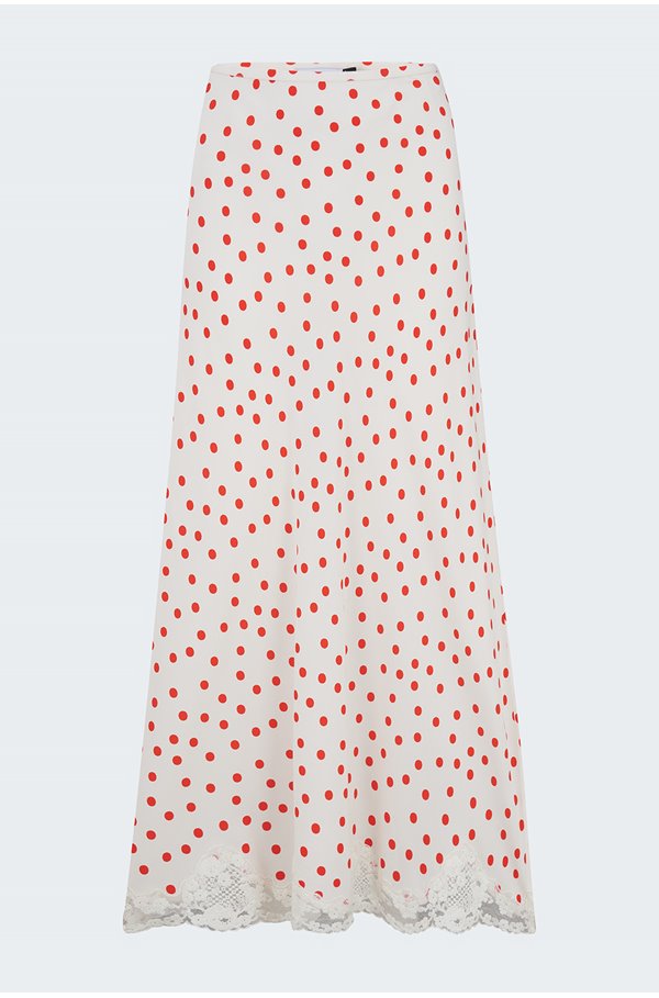 crystal skirt in red flamenco spots