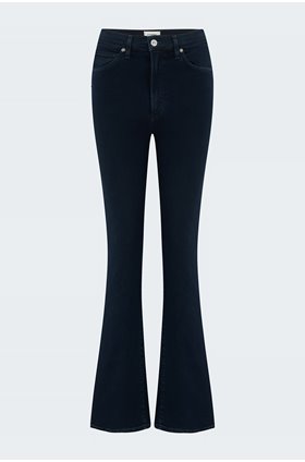 lilah high rise bootcut in blue fin