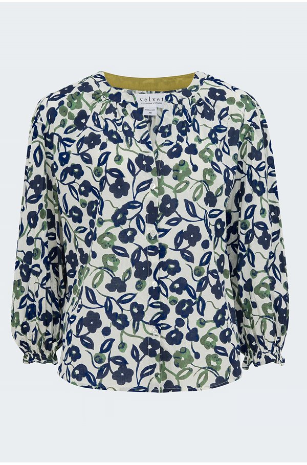willow blouse in navy