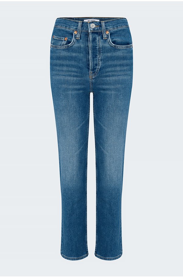 70's stovepipe jean in dusted blue