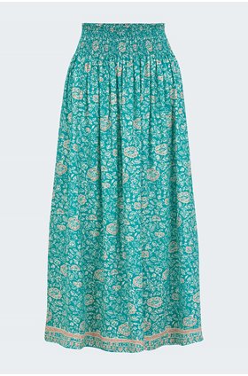 bella skirt in floral print amalfi sea