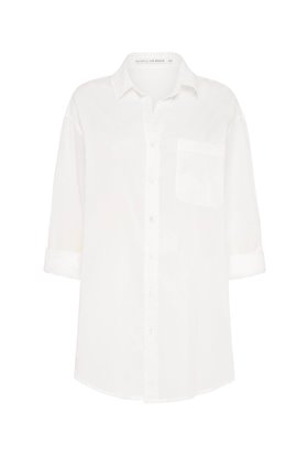 monita shirt dress in white
