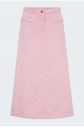 maxine skirt in bright pink denim