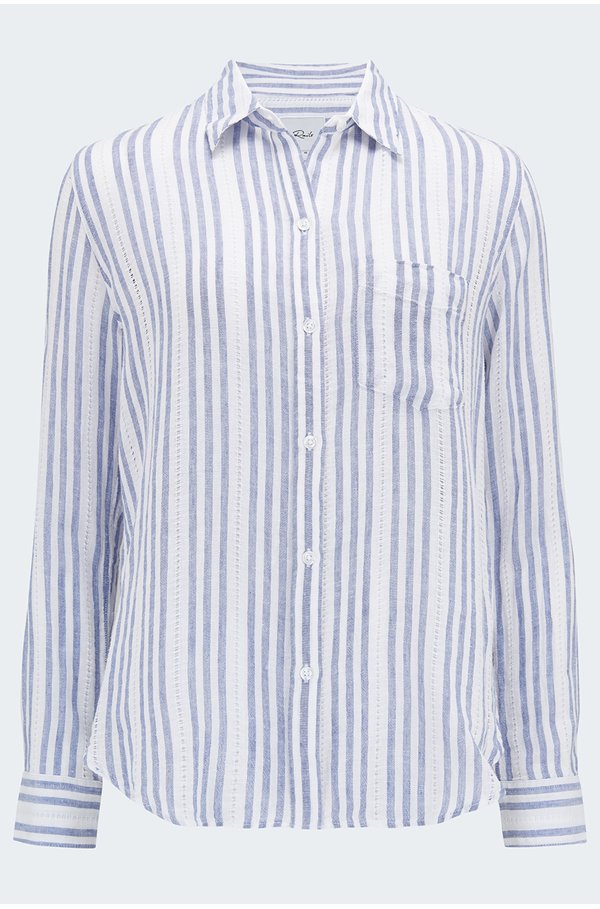 charli shirt in blue catalina stripe
