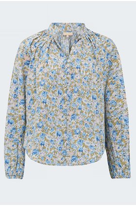 poplin blouse in blossoms