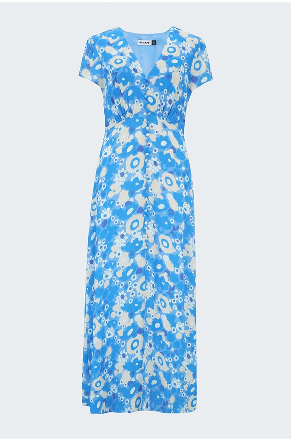 aspen dress in blue scandi