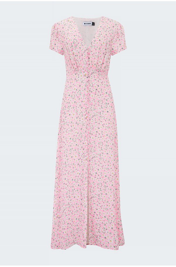aspen dress in pink daisy chain
