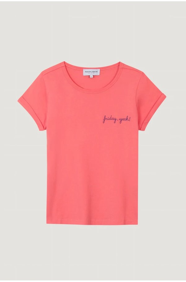 friday, yeah! poitou t-shirt in coral