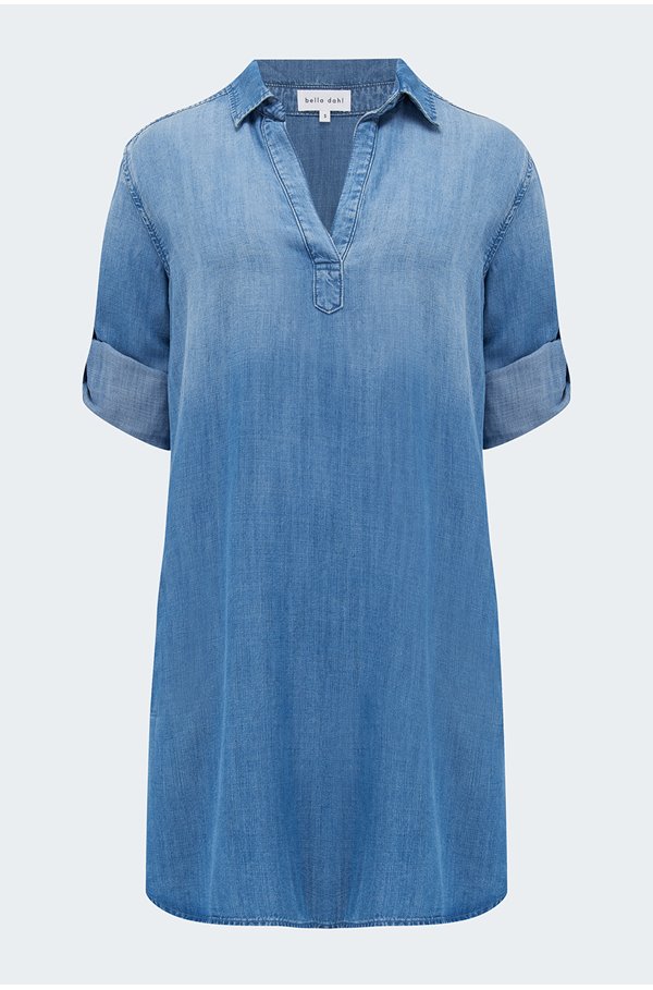 a line shirt dress in medium ombre