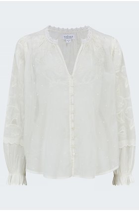 gala blouse in off white