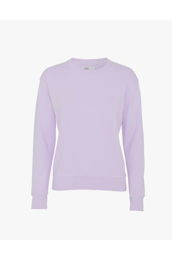 organic classic crew sweatshirt in soft lavender