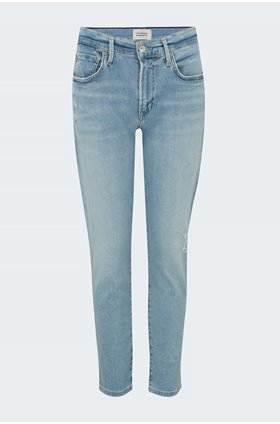 ella mid rise slim crop in carmine