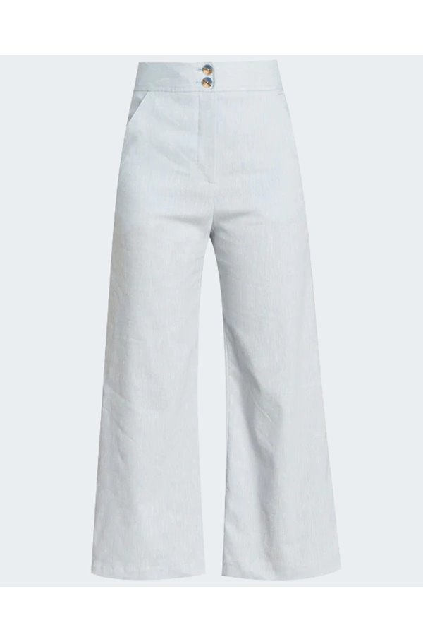 jeanne stretch-linen pant in heathered vapor