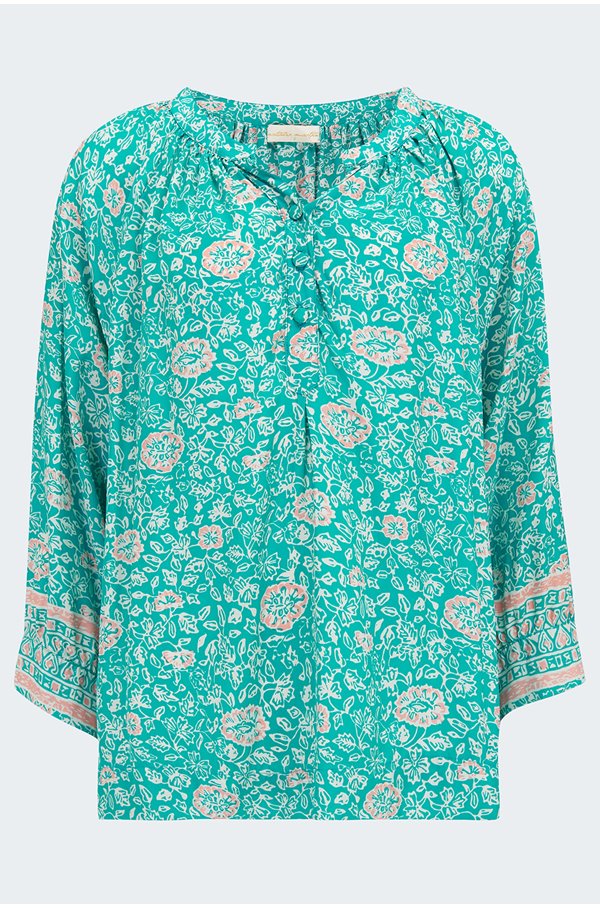 remy top in floral print amalfi sea
