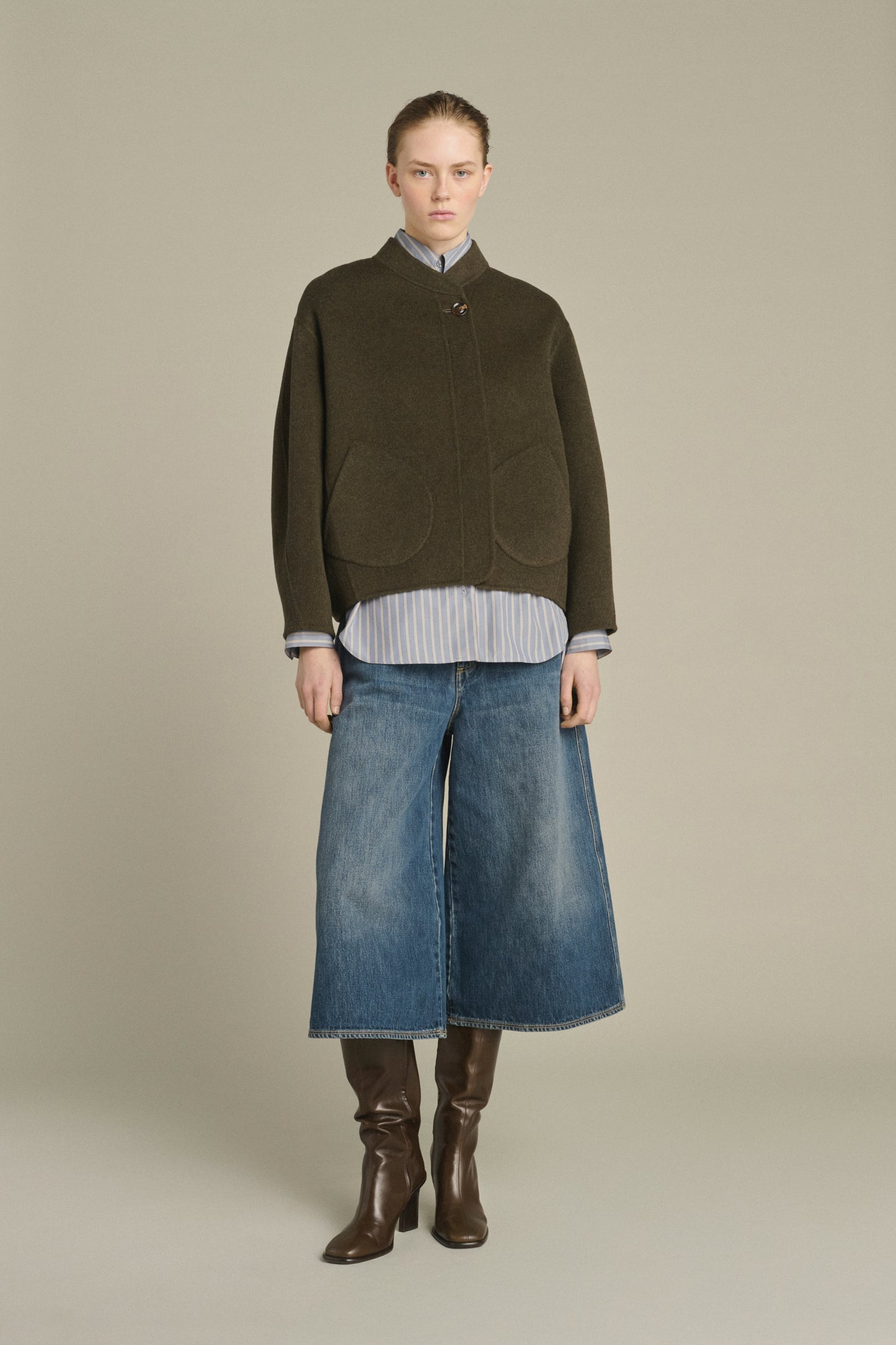 Windsor Jacket in Kaki Chine