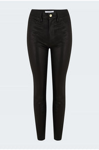 Le Sylvie Straight Jean in Noir Leather