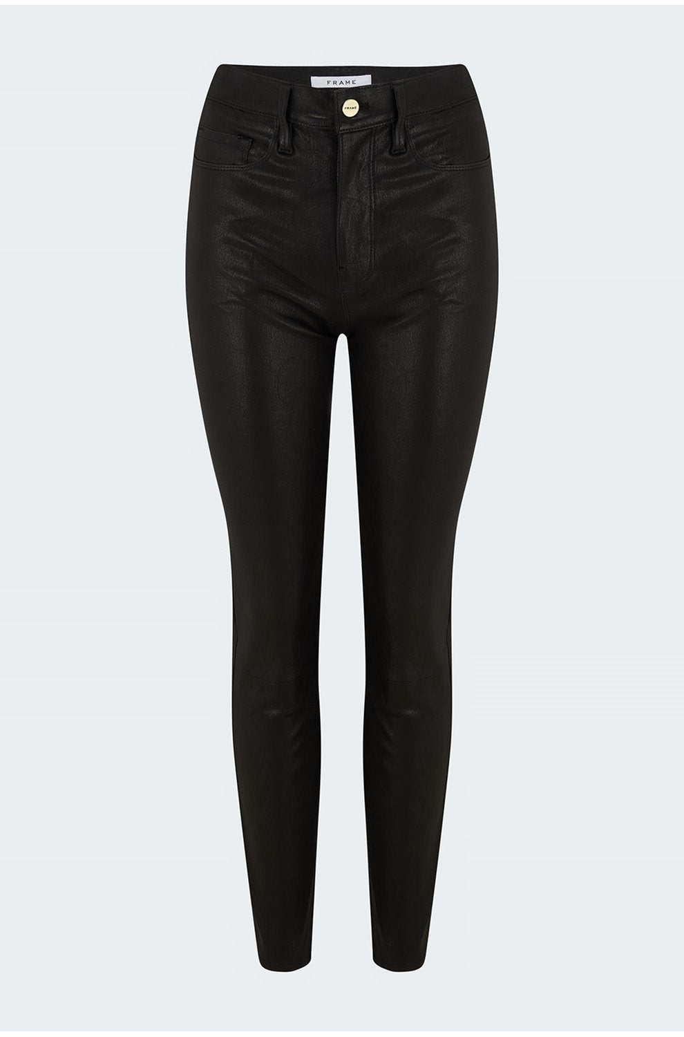Le Sylvie Straight Jean in Noir Leather
