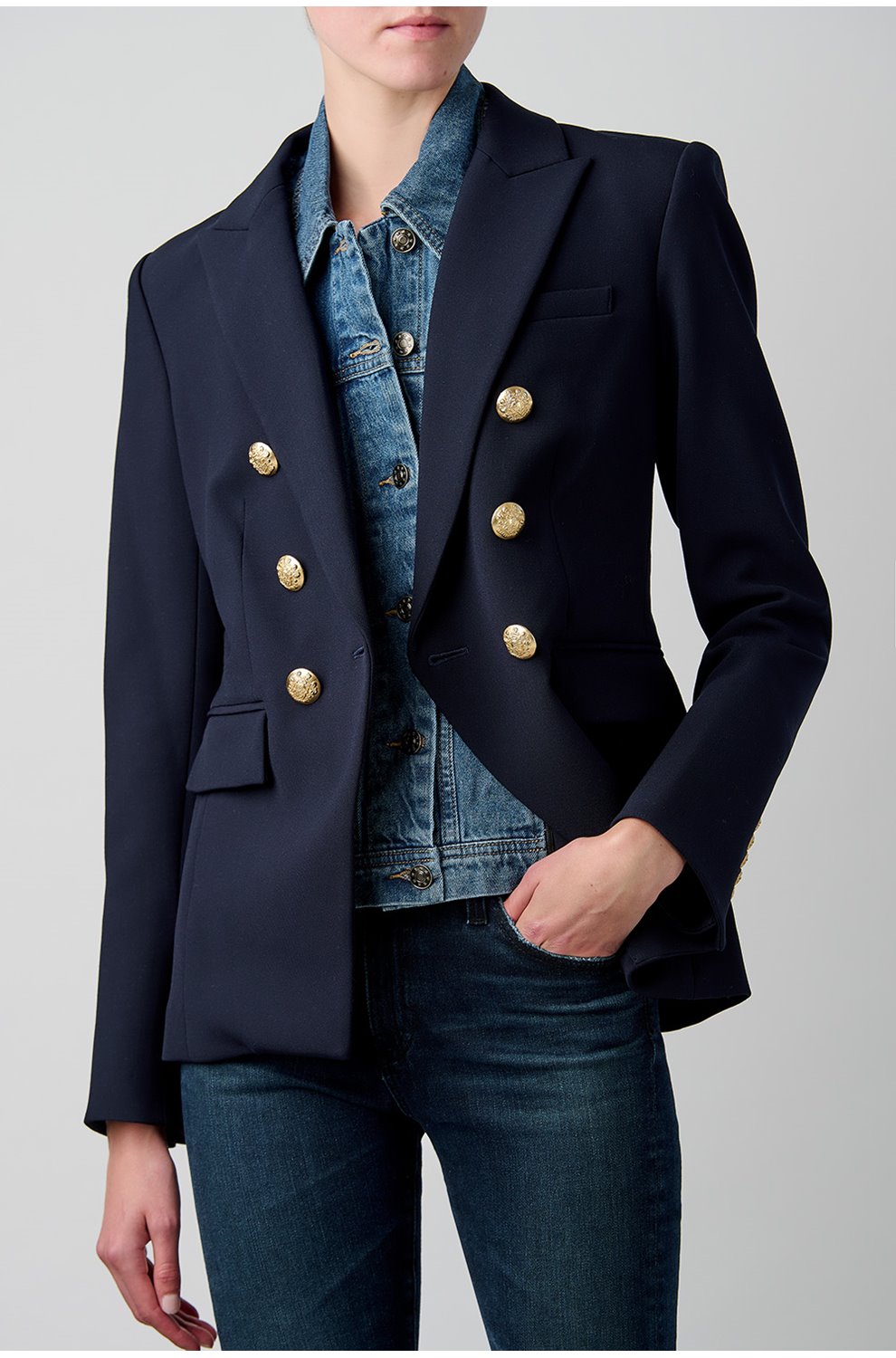Slate Dickey Jacket Insert in Denim Blue