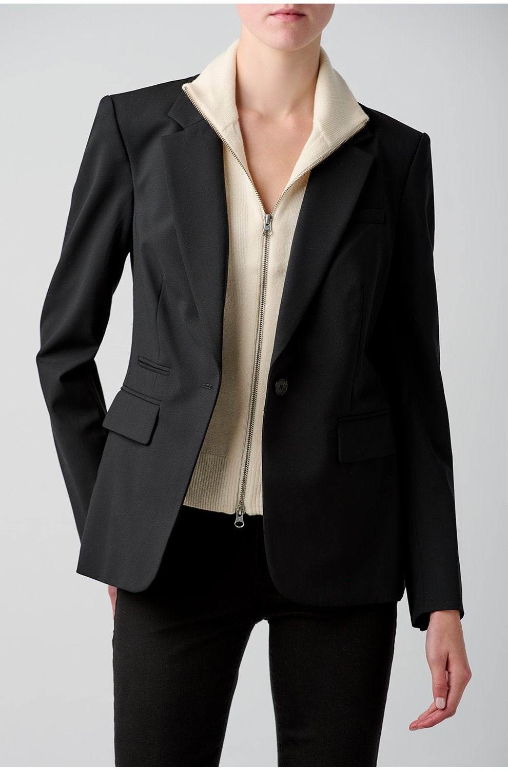 Uptown Dickey Jacket Insert in Ivory