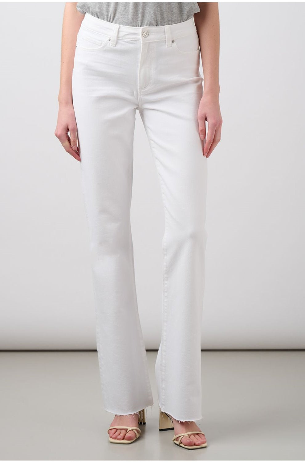 High Rise Laurel Canyon Bootcut Jean in Crisp White