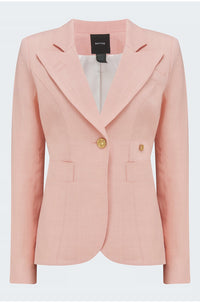 Duchess Linen Blazer in Ballet Pink