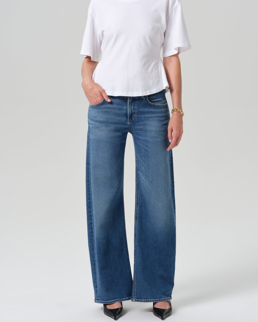 Nora Wide Leg Jean in Benson