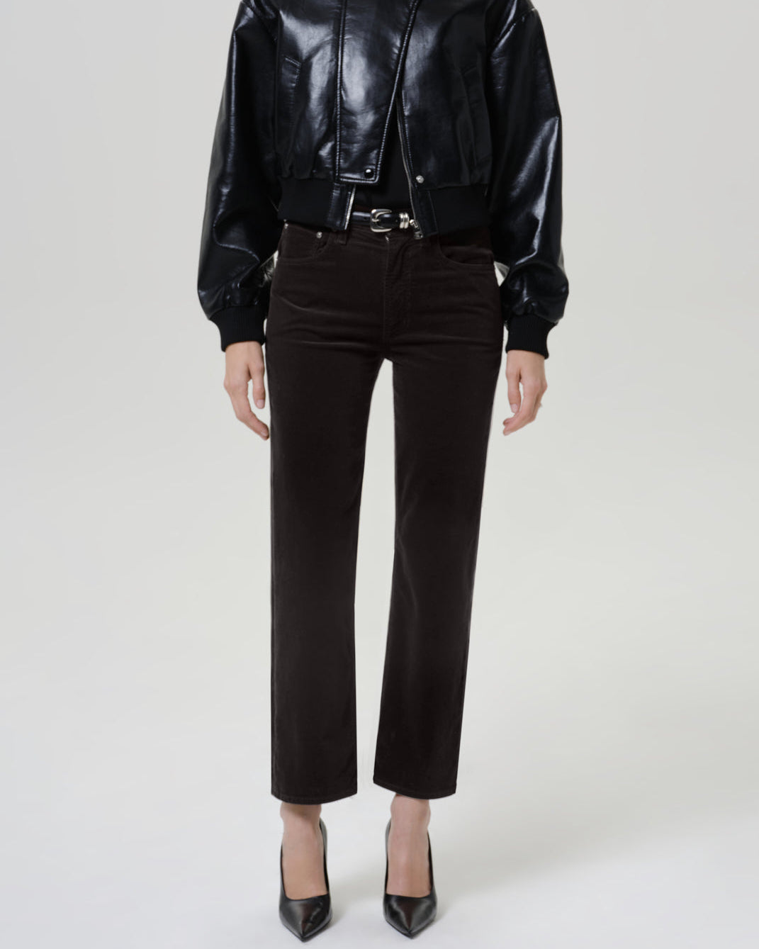 Palma 30 Straight Jean in Charcoal Cord
