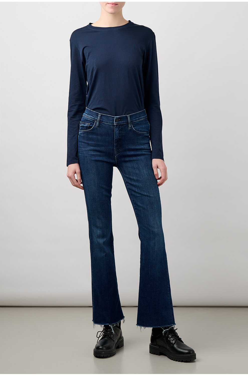 Daniela Long Sleeve Tee in Navy