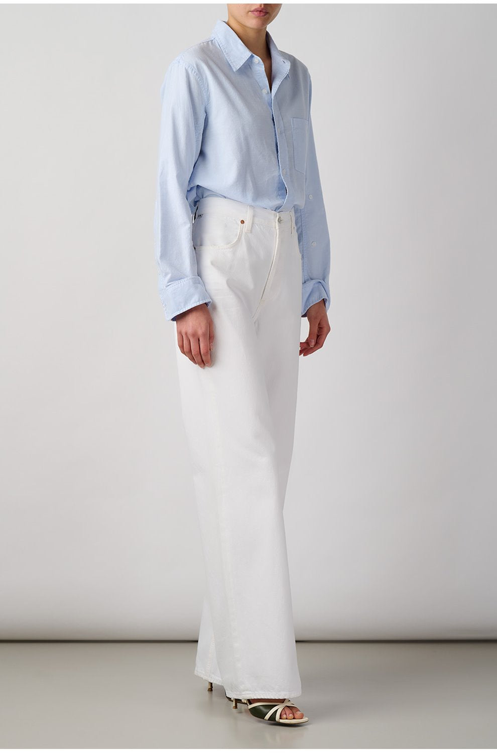 Annina High Rise Wide Leg in Seashell