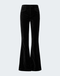 Clean Front High Rise Laurel Canyon Jean in Black Velvet