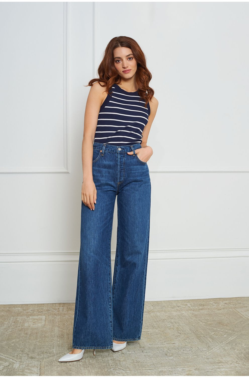 Annina High Rise Wide Leg in Chantry