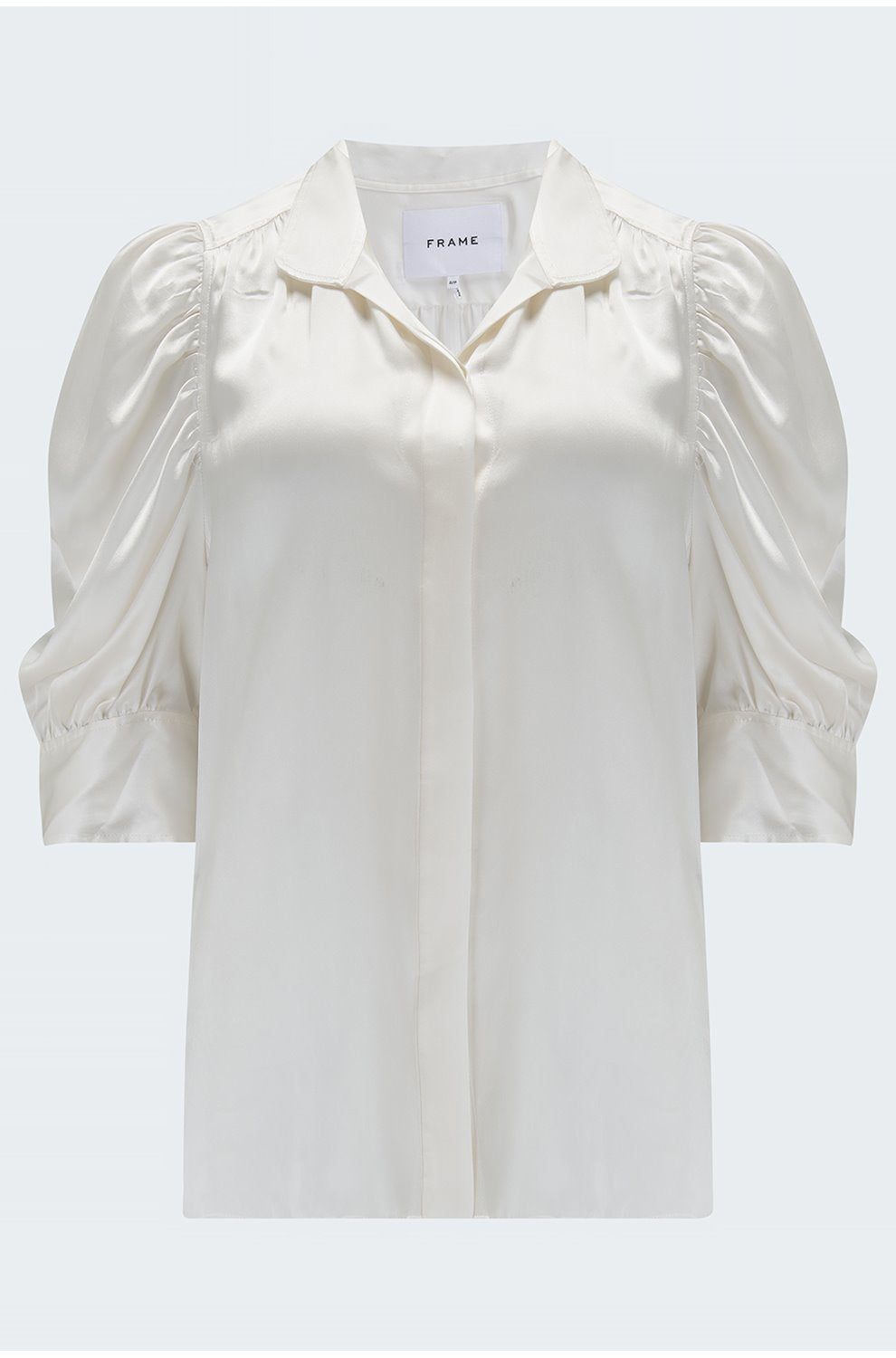 Gillian Top in Off White Silk