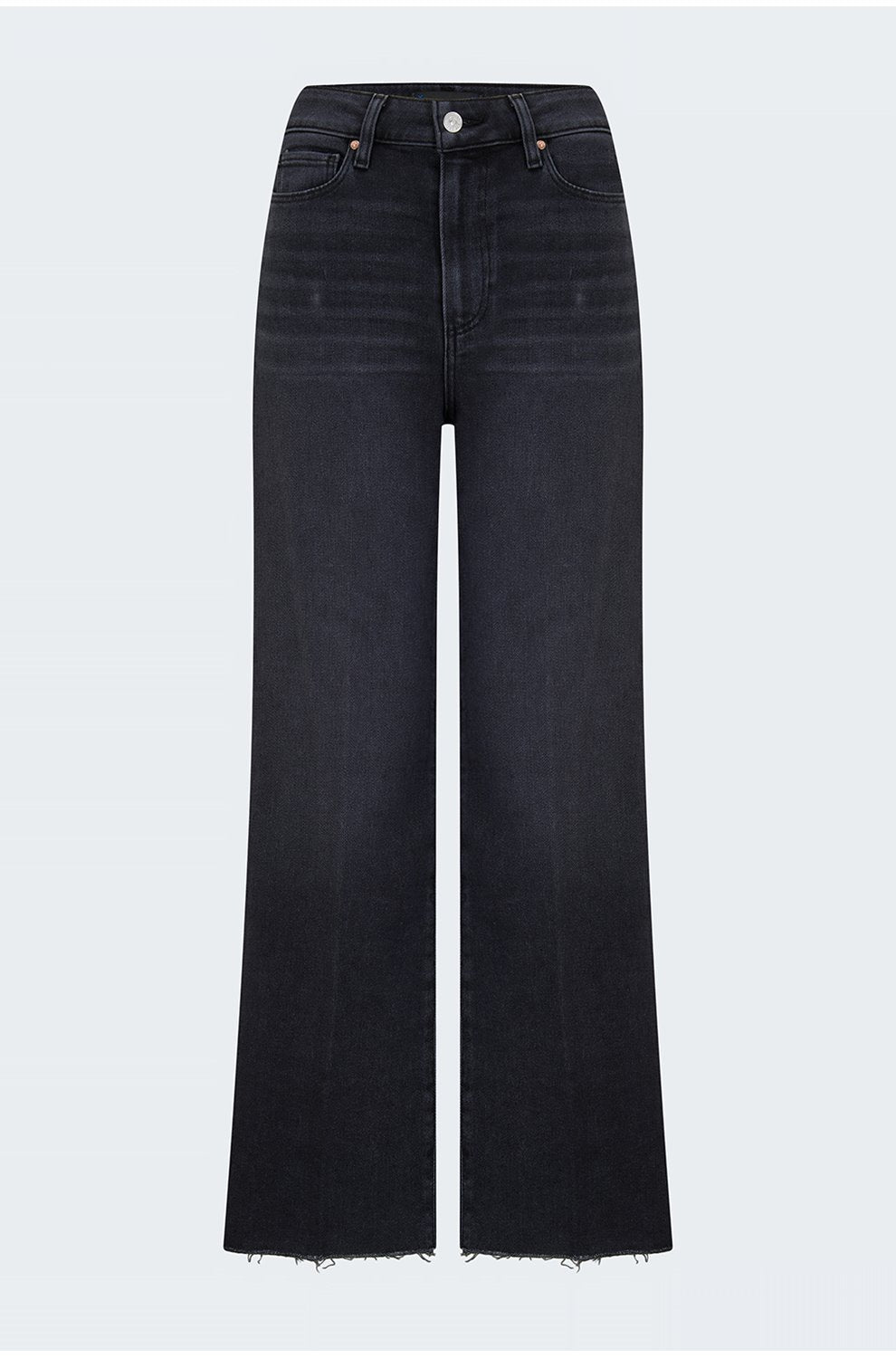 Anessa Wide Jean Raw Hem in Black Lotus