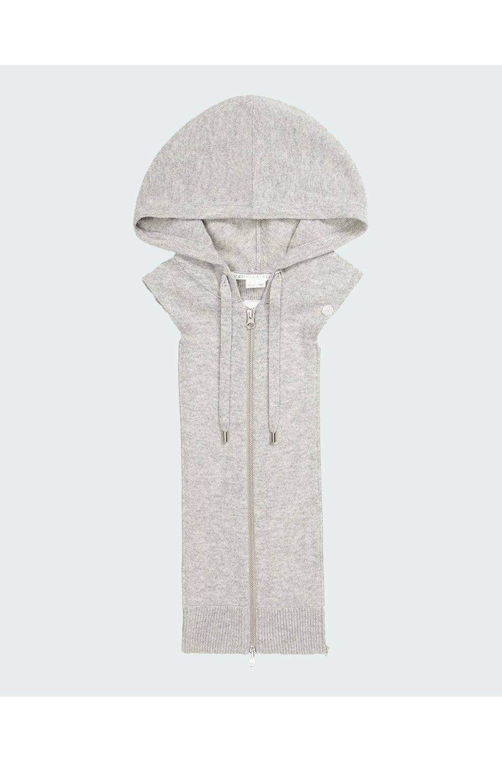 Cashmere Hoodie Dickey in Heather Grey