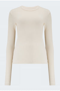 Bina Crew Neck Top in Canvas